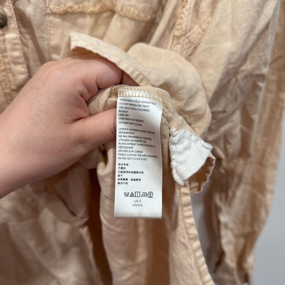 We The Free Keep It Simple Button Down Shirt Fray… - image 5